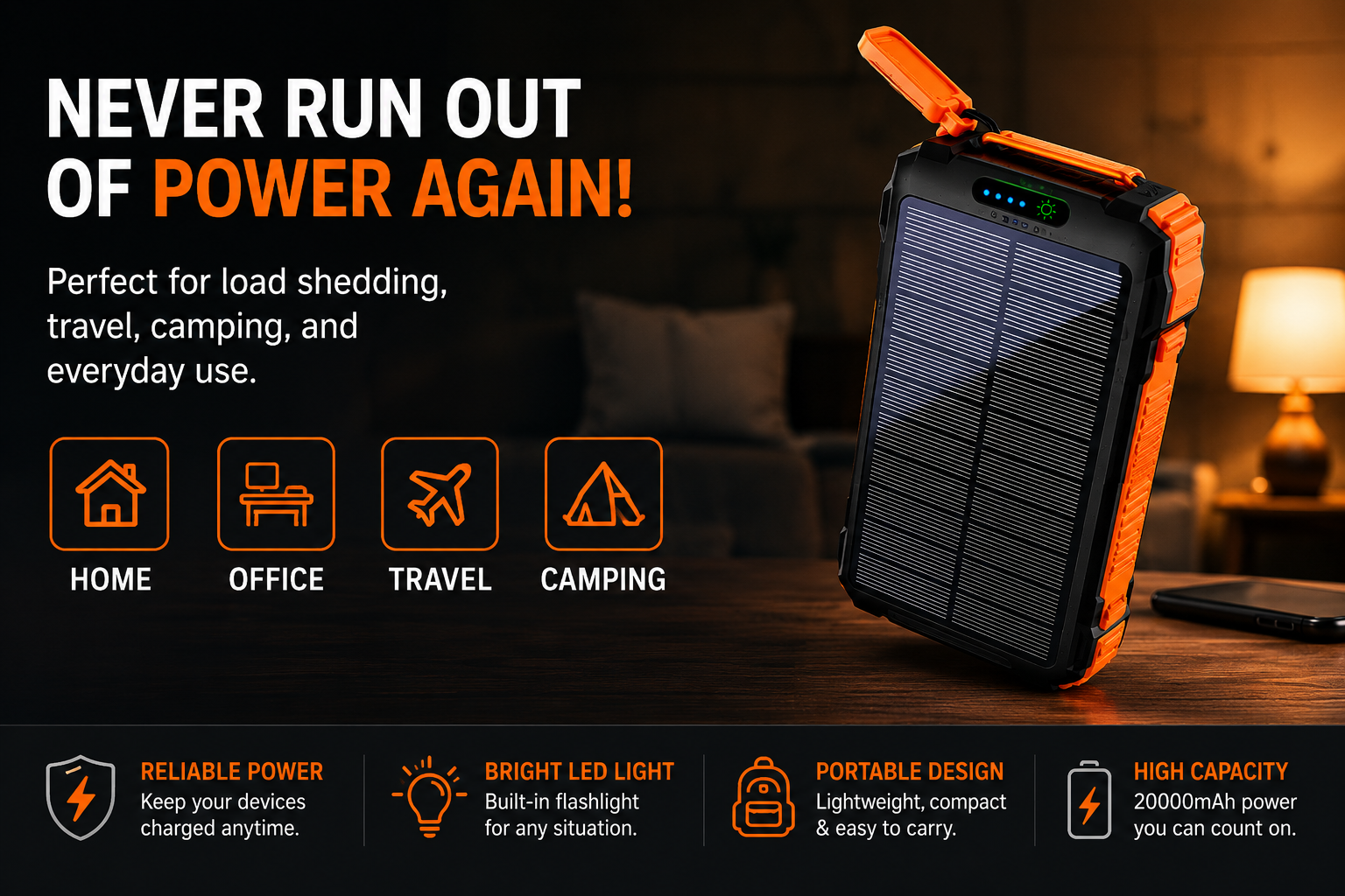 Ecolight solar power bank