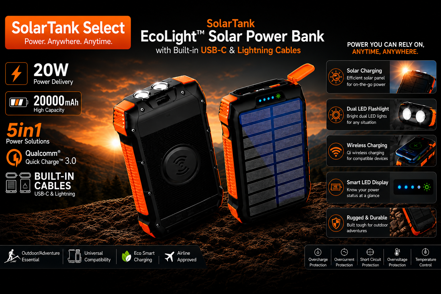 Ecolight solar power bank
